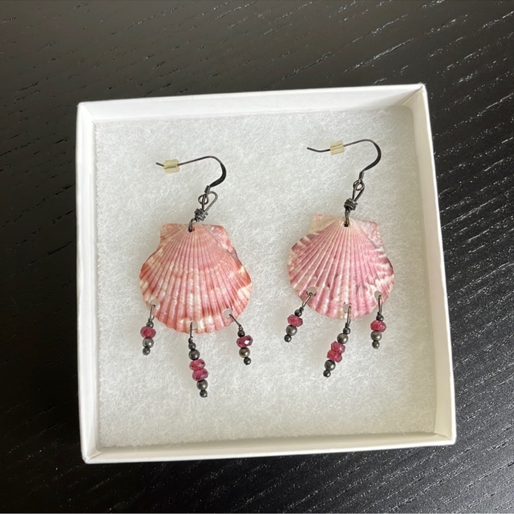 Pink Seashell Earrings